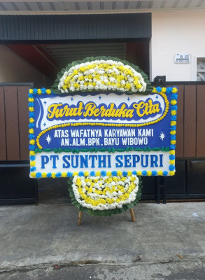 Papan Bunga Duka di Dembe Jaya